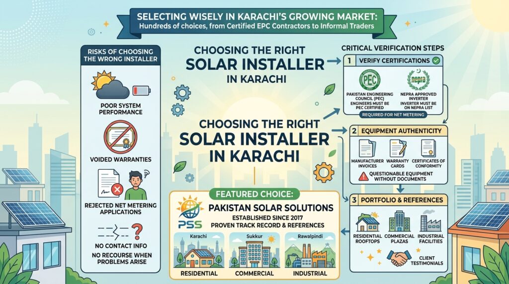 Choose solar installer Karachi 202606131531